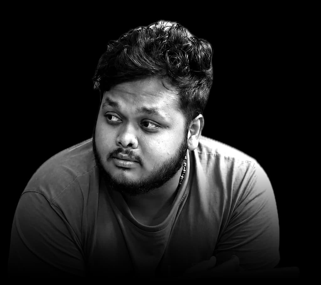 Aravind Baranitharan, looking over his shoulder